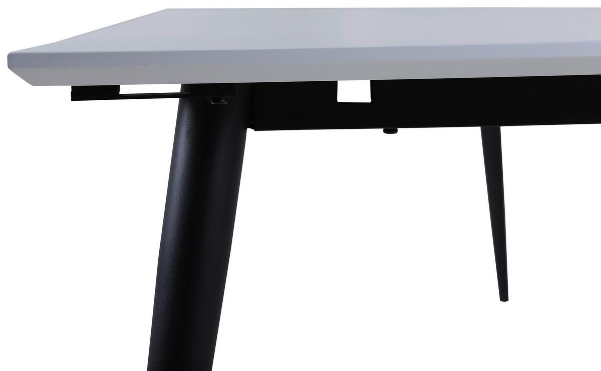 ESSTISCH rechteckig Schwarz, Weiß  - Schwarz/Weiß, Design, Kunststoff/Metall (195/90/76cm) - Livetastic
