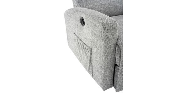 FERNSEHSESSEL  mit Webstoff Grau, Schwarz  - Schwarz/Grau, Design, Kunststoff/Textil (76/102/93cm) - Carryhome