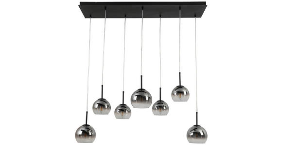 HÄNGELEUCHTE 110/31/120 cm - Chromfarben/Schwarz, Trend, Glas/Kunststoff (110/31/120cm) - Novel