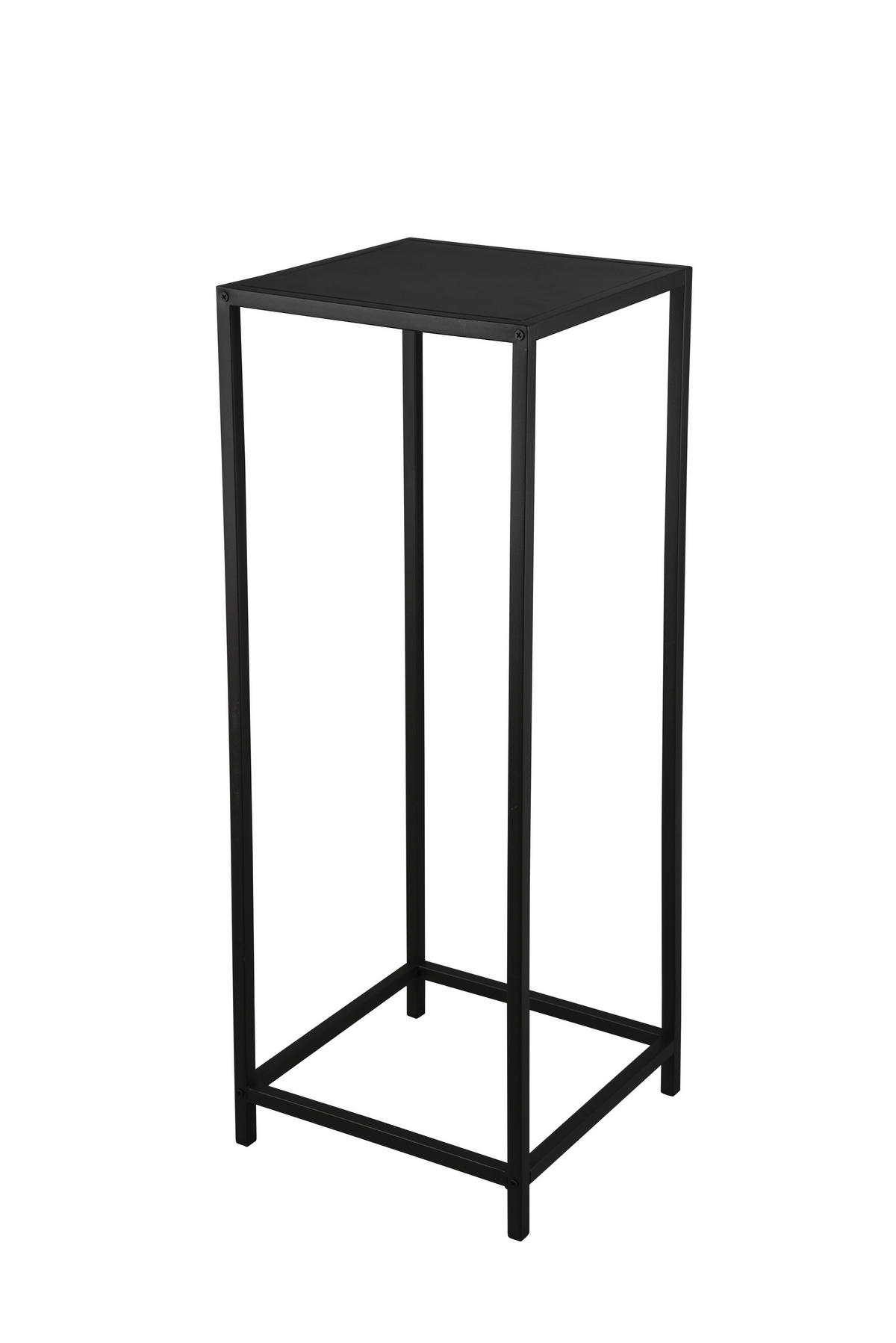 BEISTELLTISCH 31/31/80 cm Schwarz quadratisch  - Schwarz, Trend, Metall (31/31/80cm) - Boxxx