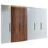 DREHTÜRENSCHRANK 6-türig Kernnussbaum furniert Nussbaumfarben, Weiß - Nussbaumfarben/Weiß, Design, Holz/Metall (302/229,6/61,4cm) - Ambiente by Hülsta