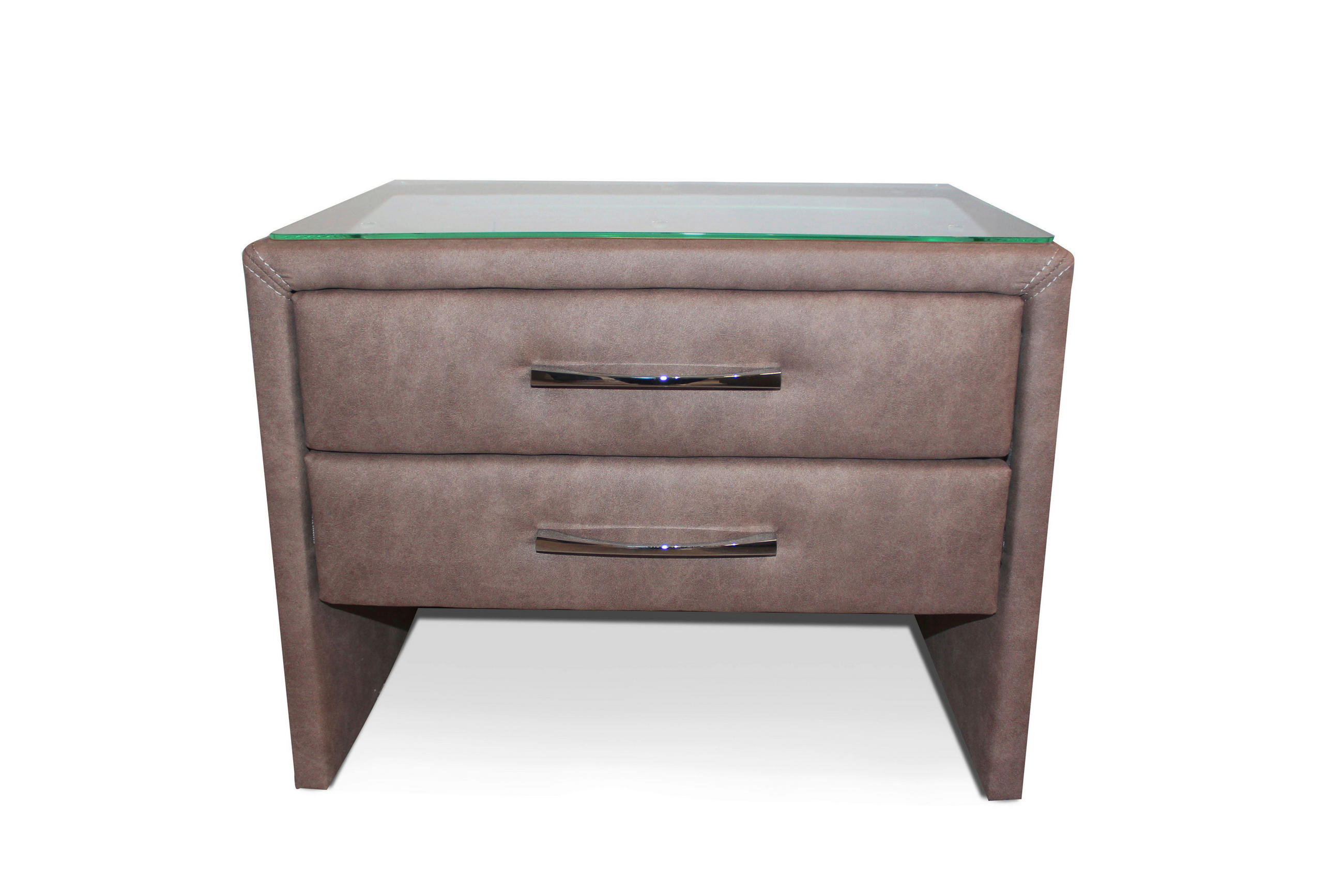 ÉJJELISZEKRÉNY taupe  - krómszínű/taupe, Basics, textil/fém (58/45/45cm) - Andante