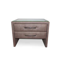 ÉJJELISZEKRÉNY taupe  - krómszínű/taupe, Basics, textil/fém (58/45/45cm) - Andante