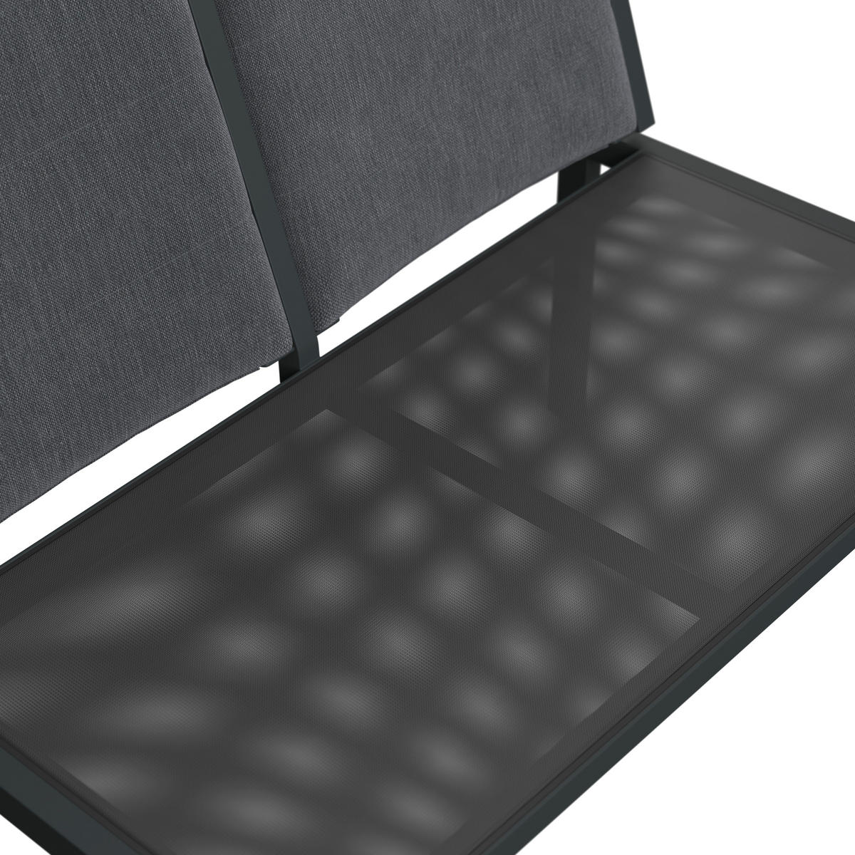 LOUNGESOFA  - Anthrazit/Grau, MODERN, Textil/Metall (100/82/62cm) - Amatio