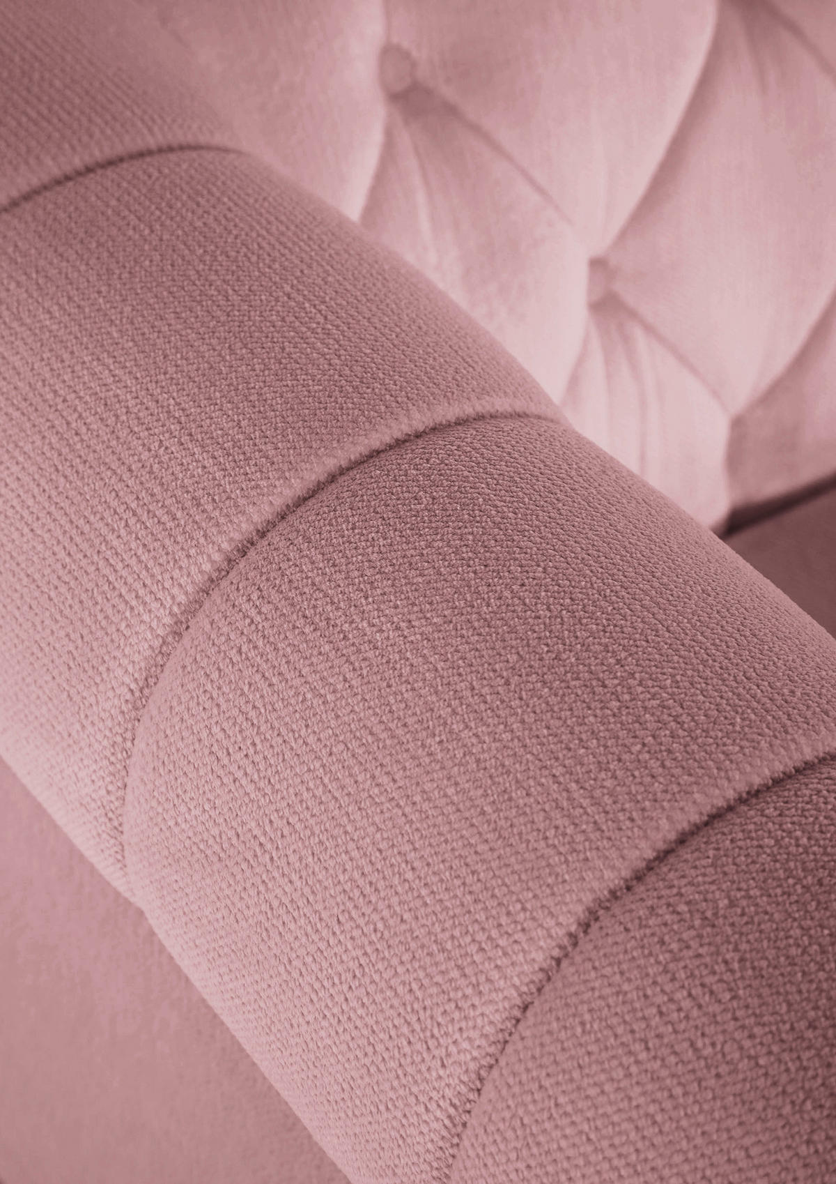 HÖRNSOFFA i plysch rosa  - mörkbrun/rosa, Design, trä/textil (160/260cm) - MID.YOU