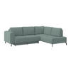 ECKSOFA Graugrün Cord  - Schwarz/Graugrün, MODERN, Textil (272/210cm) - P & B