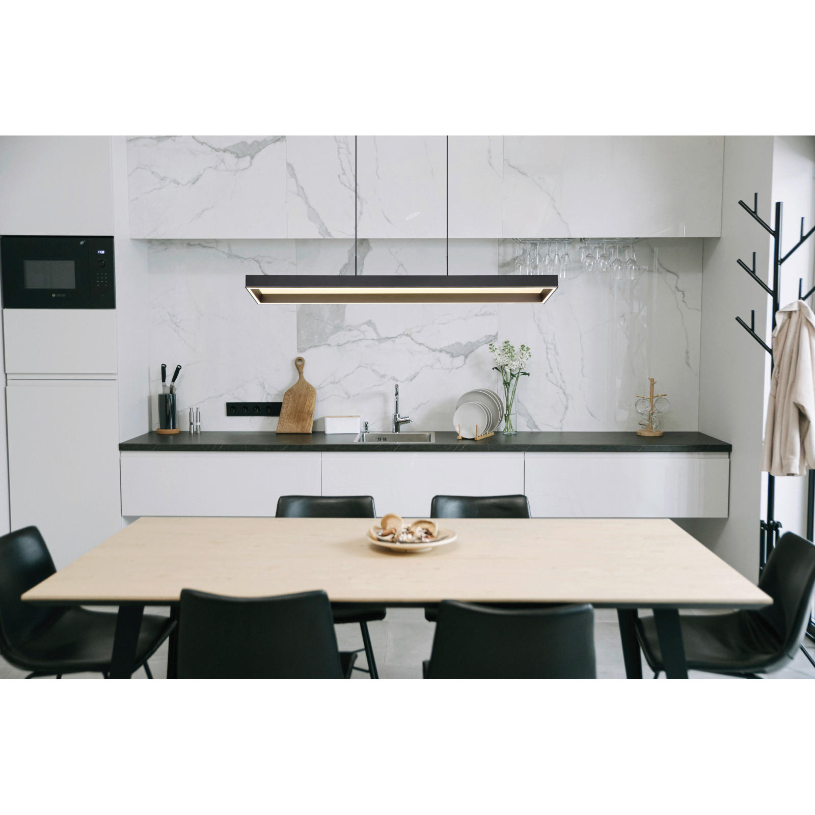 LED-HÄNGELEUCHTE 116/18.6/120 cm  - Anthrazit/Schwarz, Design, Kunststoff/Metall (116/18.6/120cm) - Globo