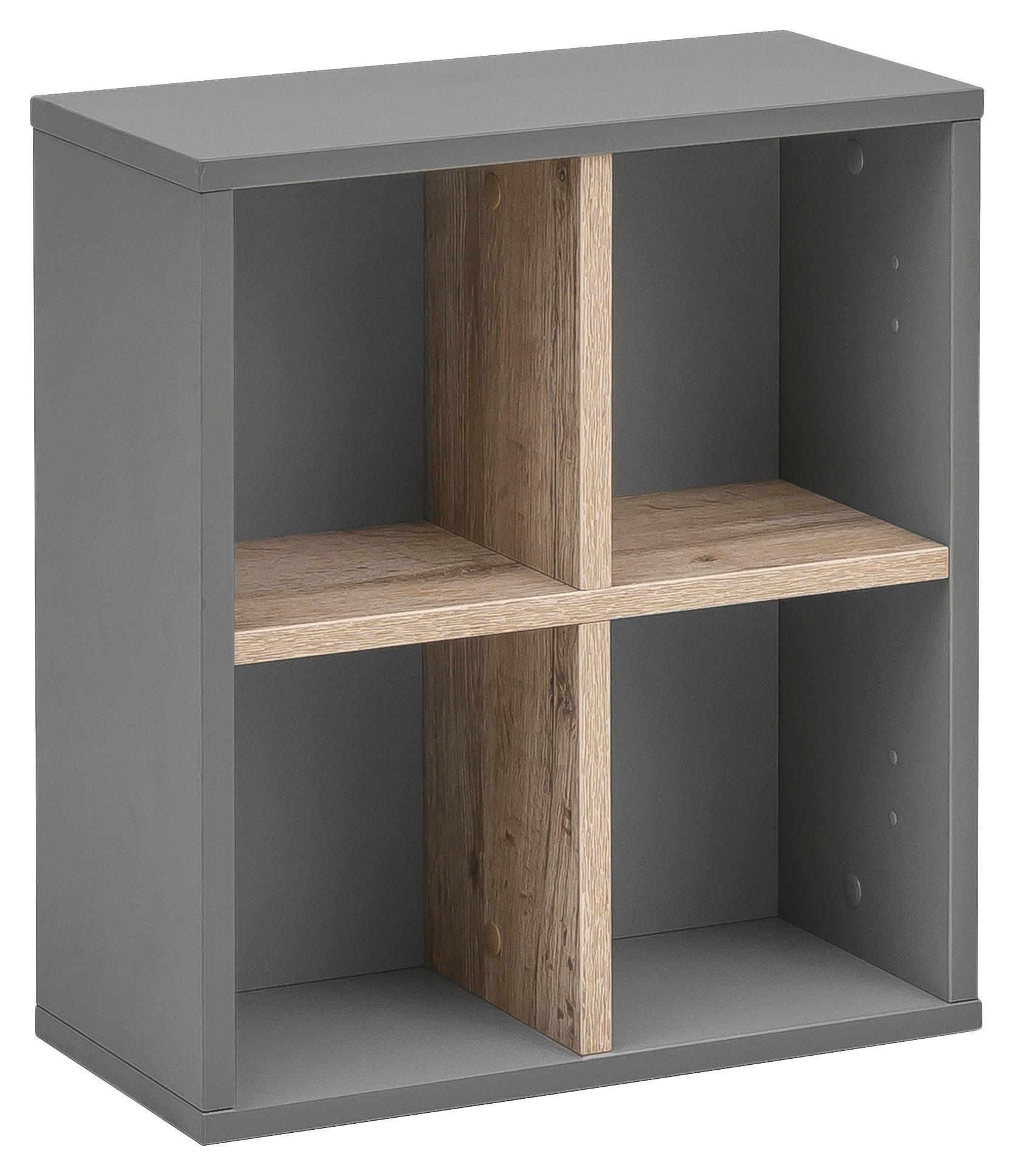 BADEZIMMERREGAL 40,5/48,5/20,5 cm  - Eichefarben/Grau, KONVENTIONELL, Holzwerkstoff (40,5/48,5/20,5cm) - Stylife