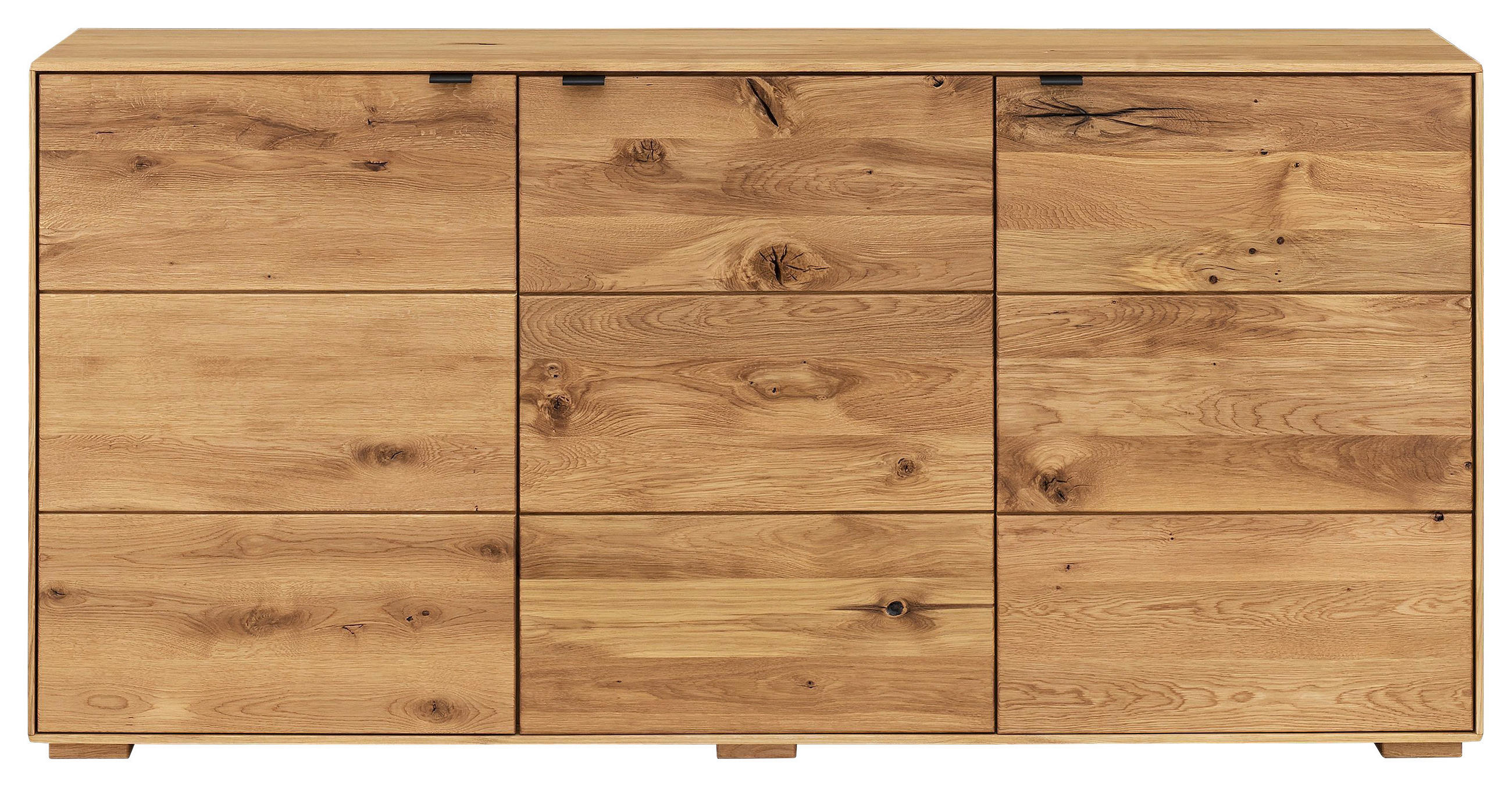 SIDEBOARD  180/85/42 cm  - Wildeiche/Anthrazit, Natur, Holz/Metall (180/85/42cm) - Linea Natura