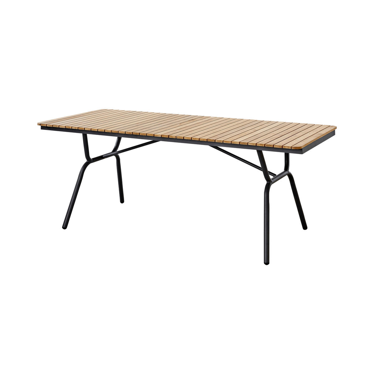 GARTENTISCHGRUPPE Teakholzvollmassiv Aluminium  - Anthrazit/Teakfarben, Natur, Holz/Metall (198/74/138cm) - Gardenson