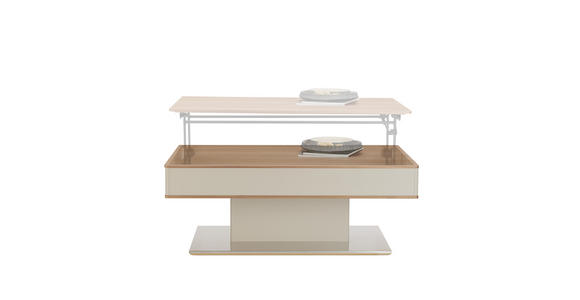COUCHTISCH in Holz, Metall, Holzwerkstoff 65/110/43 cm - Fango/Nussbaumfarben, Design, Holz/Holzwerkstoff (65/110/43cm) - Moderano