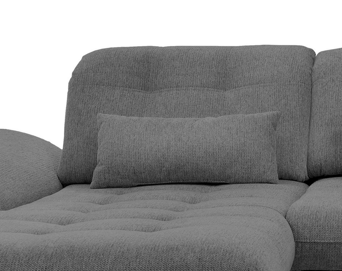 ECKSOFA in Chenille Graubraun  - Chromfarben/Graubraun, Modern, Textil/Metall (184/314cm) - Livetastic