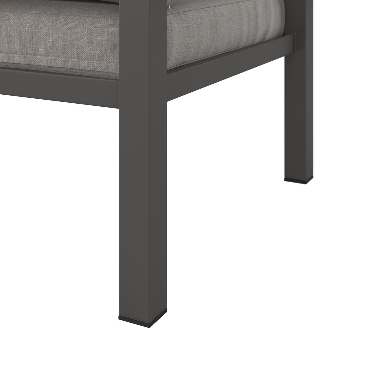 DINING-LOUNGESET  5-teilig  - Anthrazit/Grau, Modern, Glas/Textil - Ambia Garden