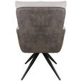 ARMLEHNSTUHL  in Eisen Leinenoptik  - Anthrazit/Hellgrau, Design, Textil/Metall (60/91/67cm) - Novel