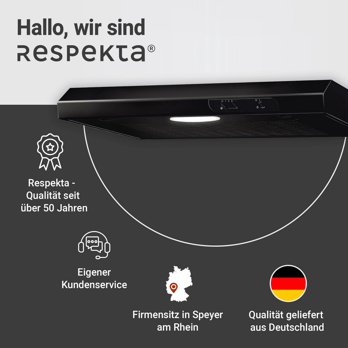 FLÄKTKÅPA DH630SL  - svart, Trend, metall (60/7,6/47cm) - Respekta
