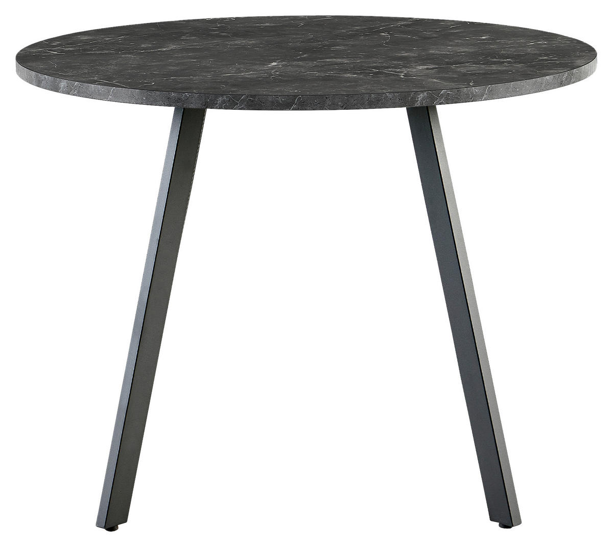 ESSTISCH in Metall, Holzwerkstoff  - Schwarz, KONVENTIONELL, Holzwerkstoff/Metall (100/76/100cm) - B&B Italia