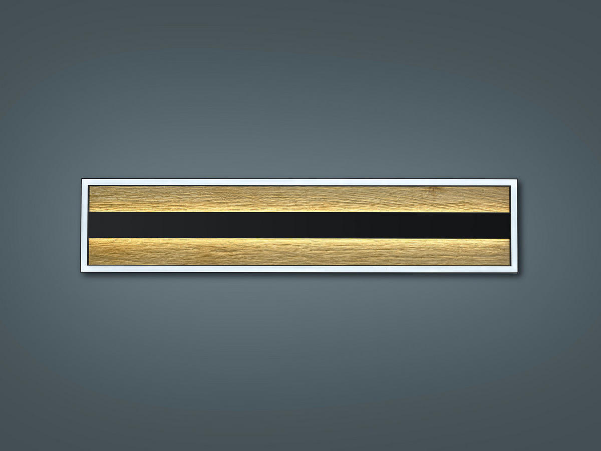 LED-DECKENLEUCHTE Heloise 100/21,6/5 cm  - Schwarz, Design, Metall (100/21,6/5cm)