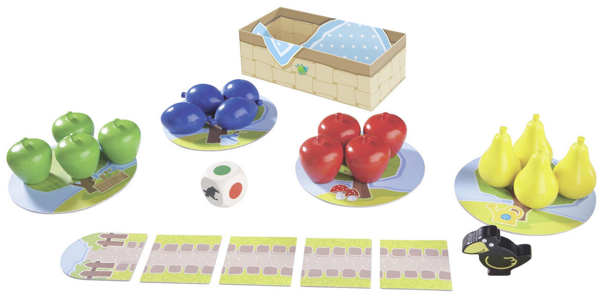 LERNSPIEL Meine ersten Spiel Erster Obstgarten  - Multicolor, Basics, Karton/Naturmaterialien (22,4/22,5/7,3cm) - Haba