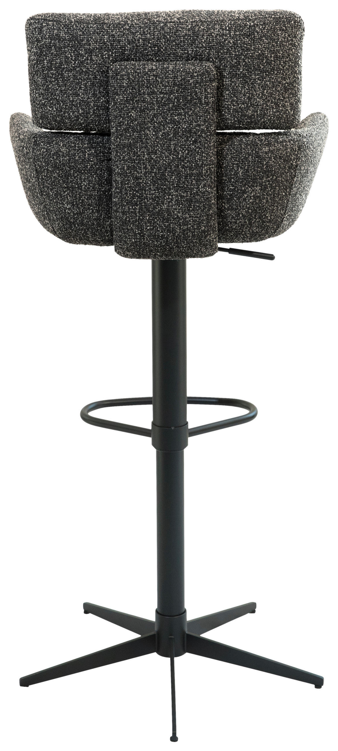 BAROVÁ STOLIČKA, čierna, tmavosivá - čierna/tmavosivá, Design, kov/textil (54/105/53cm) - Dieter Knoll