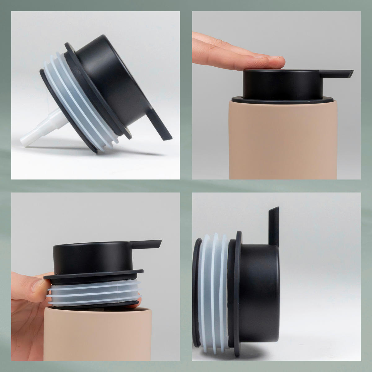 SEIFENSPENDER Sana  - Beige, Basics, Keramik (9/14,5cm) - Kela