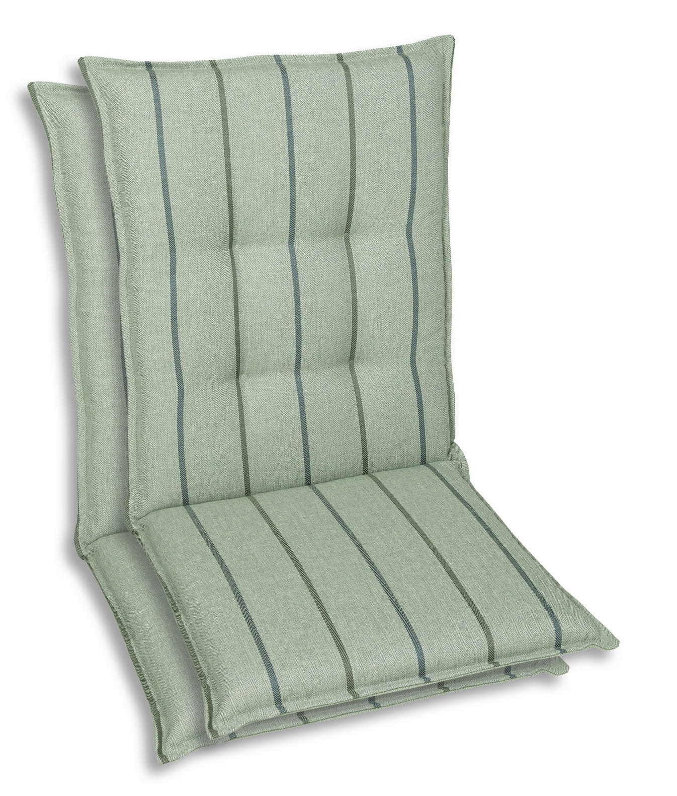 SESSELAUFLAGENSET Streifen  - Hellgrün, Basics, Textil (50/7/108cm)