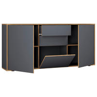 KOMMODE Salia  in 160/74/33 cm  - Honigeiche/Anthrazit, Design, Holzwerkstoff/Kunststoff (160/74/33cm) - MID.YOU
