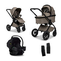 KINDERWAGENSET  Gio+ Set mit Cosmo 2.0  Mud  - Schlammfarben/Schwarz, Basics, Textil (103/60/125cm) - Moon