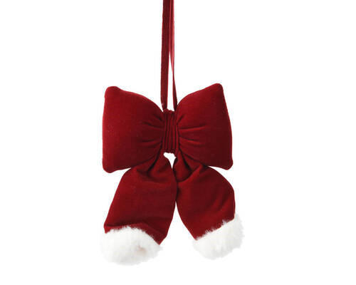 DEKOSCHLEIFE - Weiß/Dunkelrot, LIFESTYLE, Kunststoff/Textil (11,00/3,00/15,00cm)