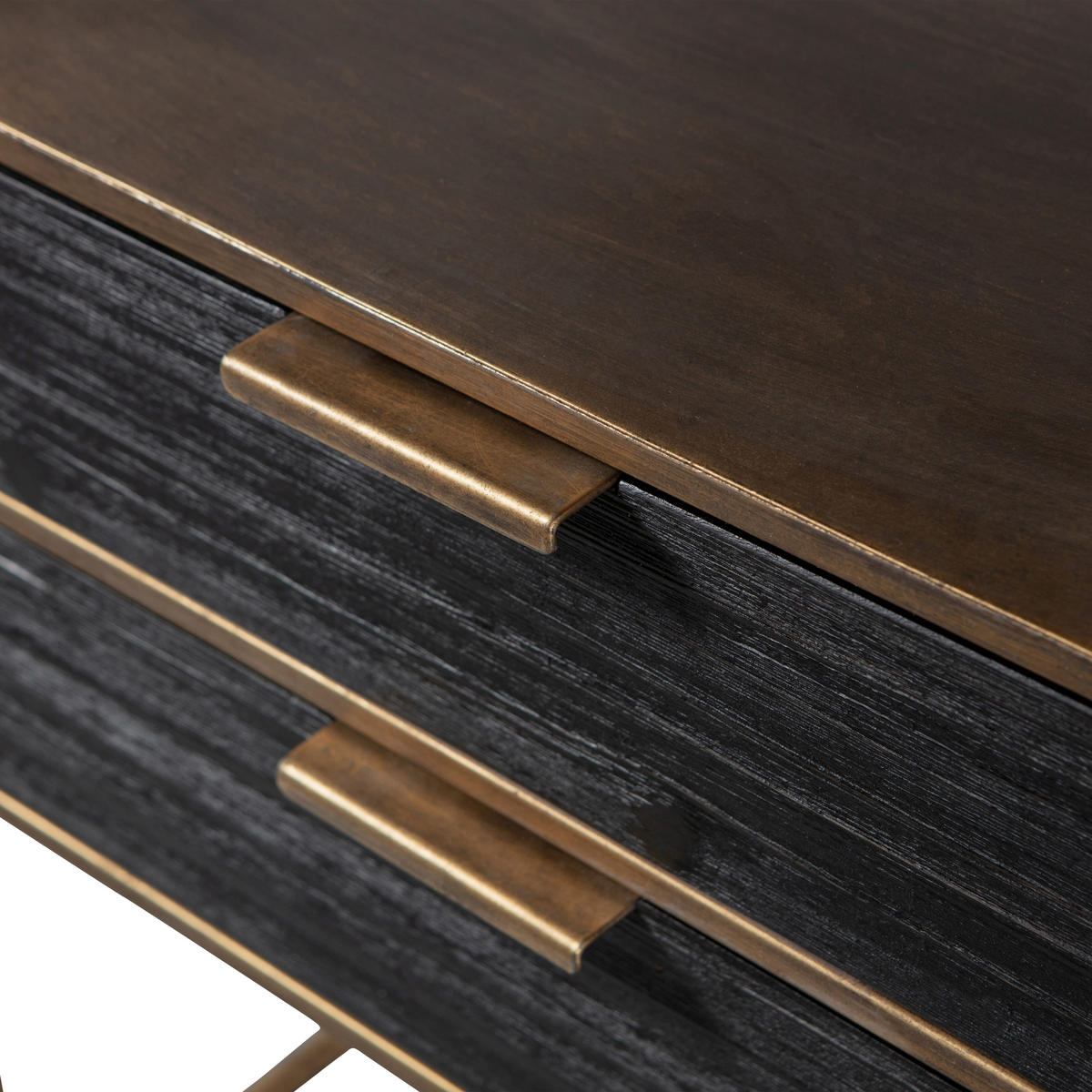 NACHTTISCH  in Messingfarben  - Messingfarben/Schwarz, Design, Holz/Metall (45/38/62cm) - Livetastic