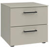NACHTSCHRANK 42/41/41 cm  - Hellgrau/Schwarz, Design, Holzwerkstoff/Kunststoff (42/41/41cm) - Novel