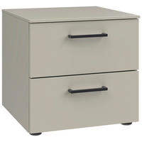 NACHTSCHRANK 42/41/41 cm  - Hellgrau/Schwarz, Design, Holzwerkstoff/Kunststoff (42/41/41cm) - Novel