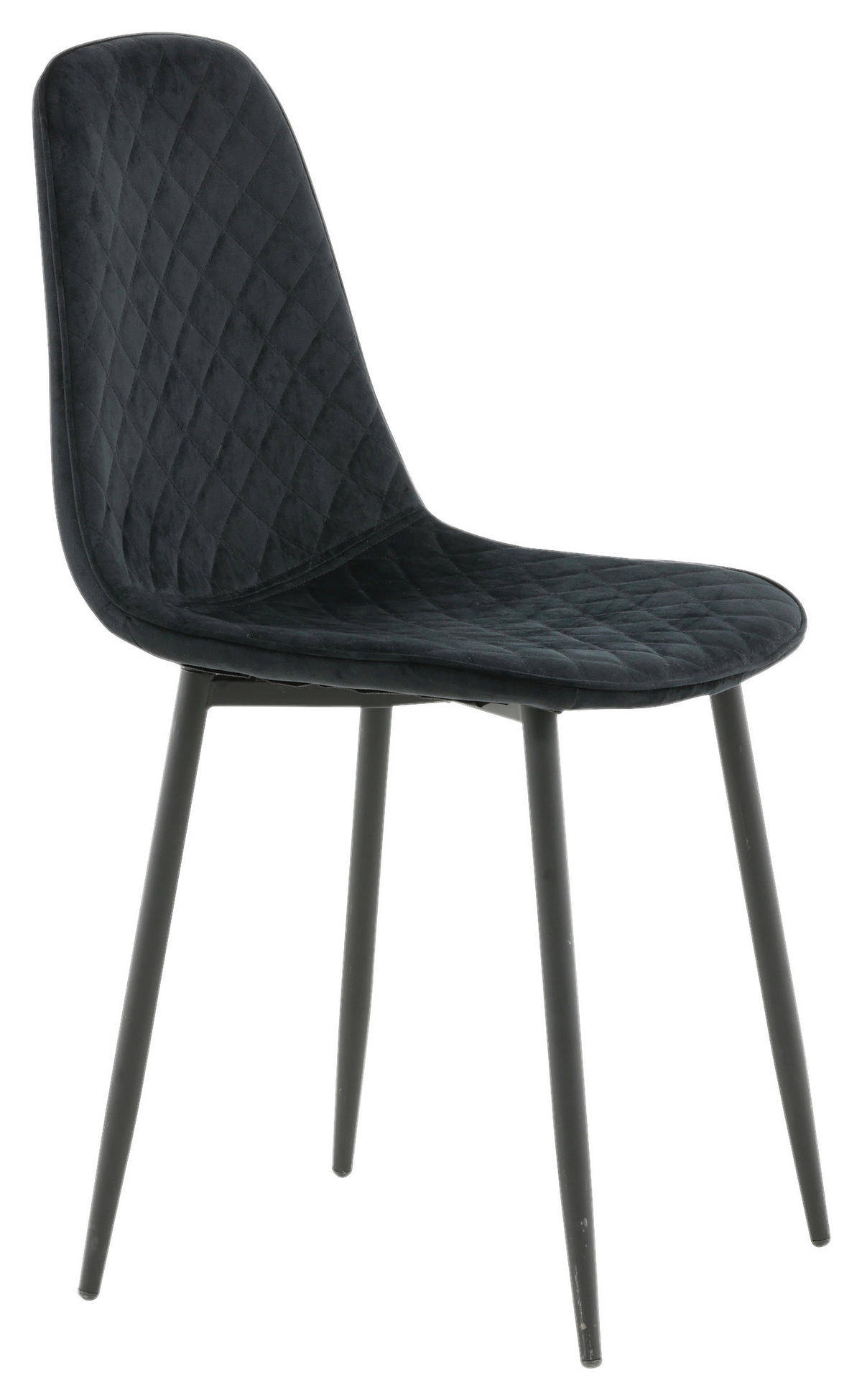 STOLSET 2 styck stål sammet  - svart, Design, metall/textil (44/86/52cm) - Livetastic