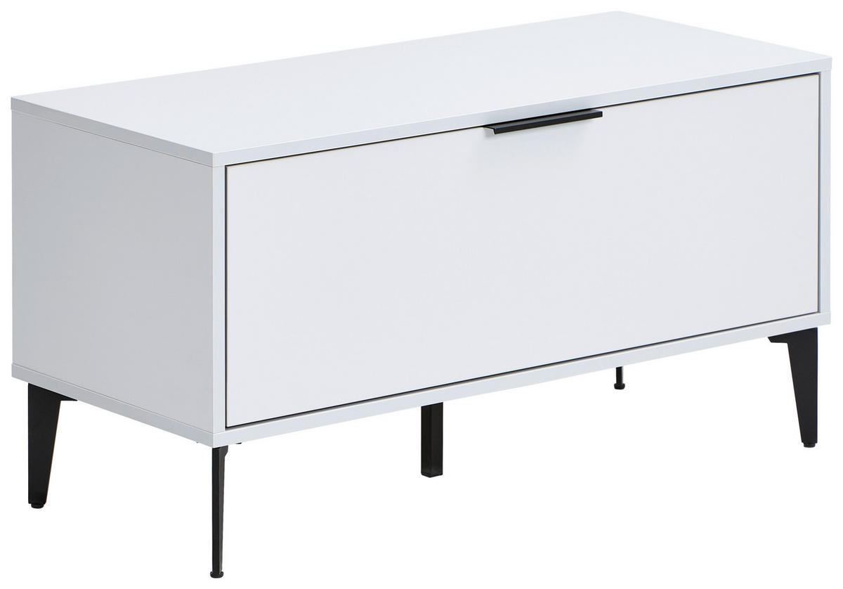 Bancă Pentru Hol 91,6/48,1/40 cm  - negru, Modern, plastic/metal (91,6/48,1/40cm) - Voleo