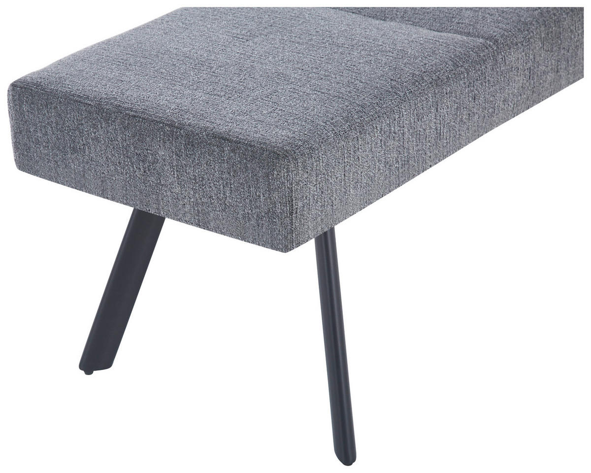 SITZBANK in Metall, Textil Anthrazit  - Anthrazit/Schwarz, KONVENTIONELL, Textil/Metall (140/49/47cm) - MID.YOU