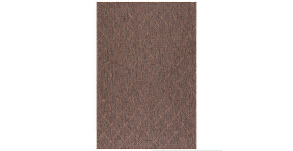In- und Outdoorteppich 80/250 cm Zagora Braun, Schwarz - Schwarz/Braun, Basics, Textil (80/250cm) - Novel