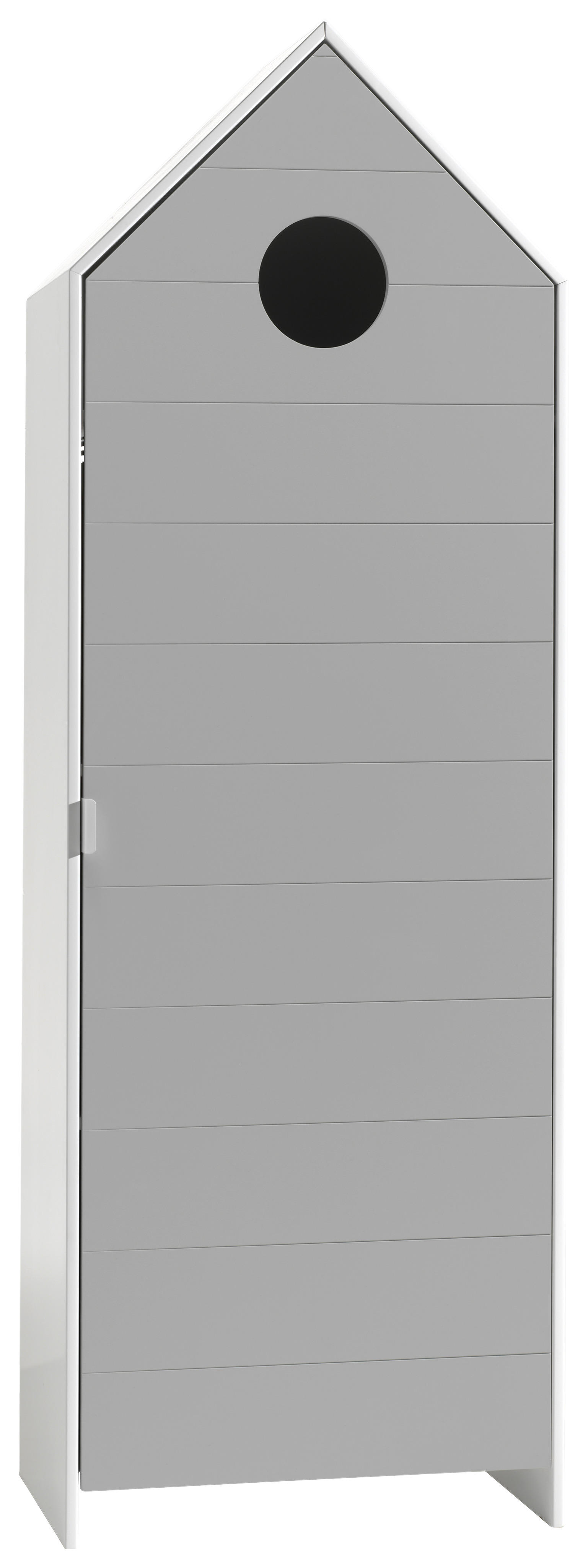 KINDERKLEIDERSCHRANK Grau, Weiß  - Weiß/Grau, MODERN (57,6/171,3/37cm) - MID.YOU