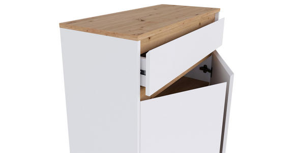 SCHUHSCHRANK 83,4/93/38 cm  - Schwarz/Weiß, MODERN, Holzwerkstoff (83,4/93/38cm) - Carryhome
