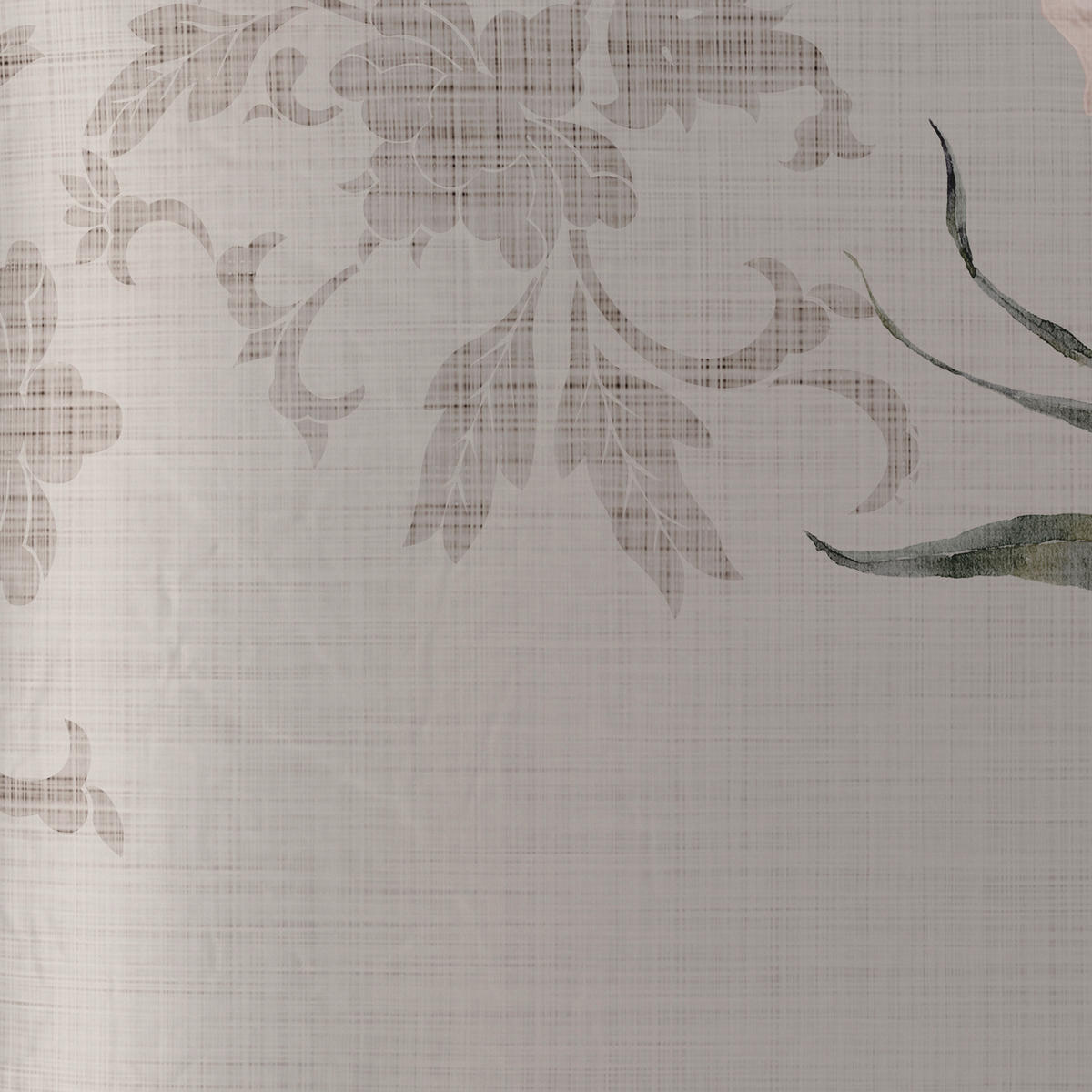 POSTEĽNÁ BIELIZEŇ, satén, ružová, sivá,  - sivá/ružová, Konventionell, textil (140/200cm) - Esposa