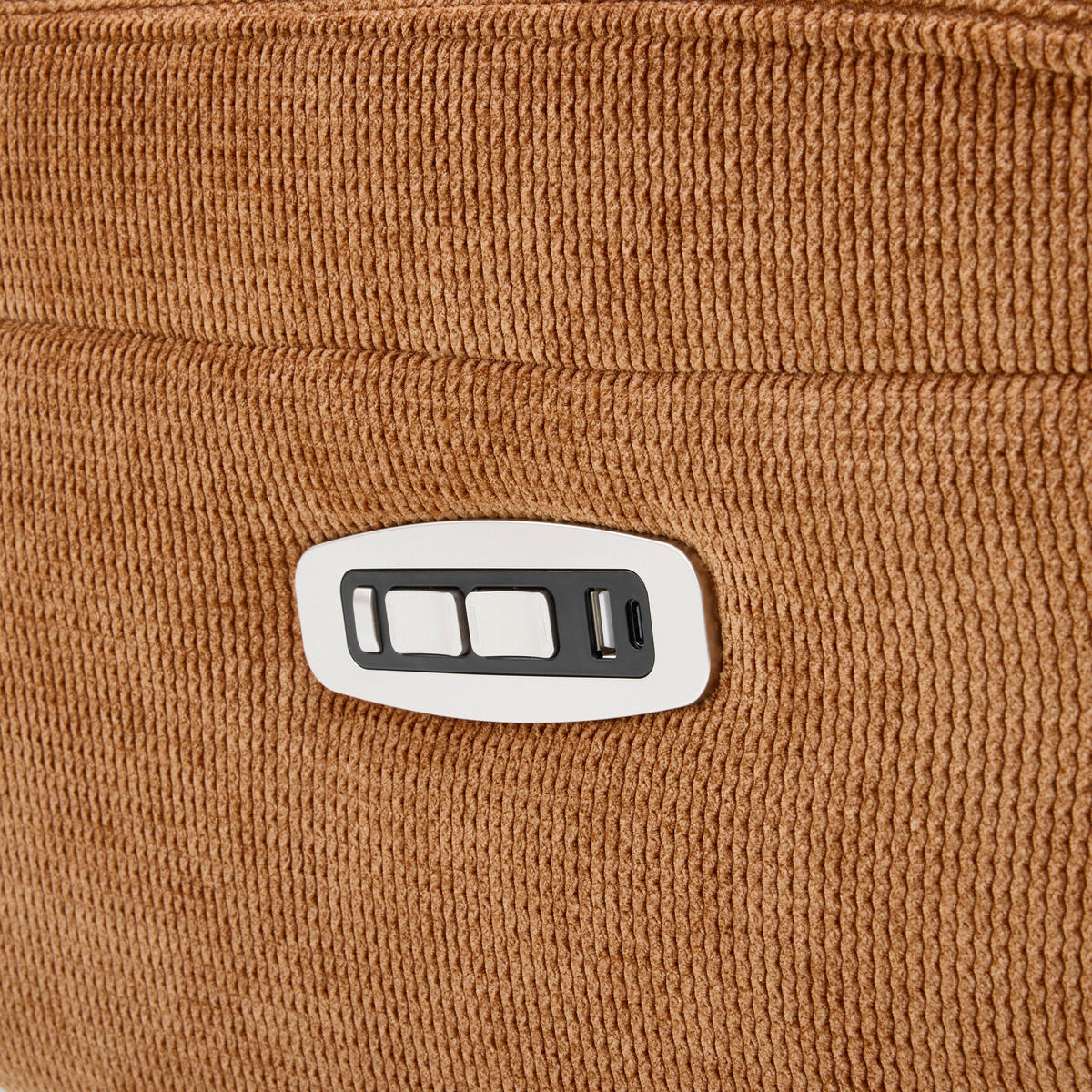 RELAXSESSEL NORA Webstoff    - Rostfarben/Schwarz, Design, Textil/Metall (68/113/84cm) - Livetastic