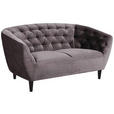 CHESTERFIELD-SOFA in Samt Dunkelgrau  - Dunkelgrau/Schwarz, Trend, Holz/Textil (150/78/84cm) - Ambia Home