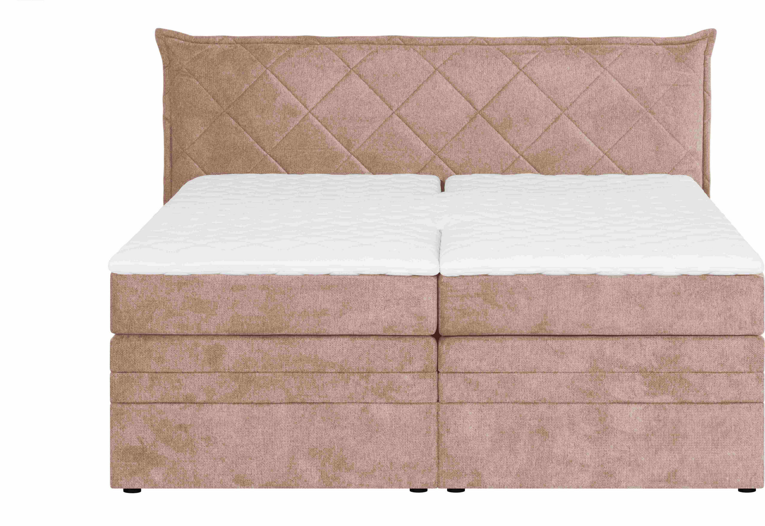BOXSPRINGBETT 180/200 cm  in Hellrosa  - Hellrosa/Schwarz, KONVENTIONELL, Holz/Textil (180/200cm) - Welnova