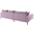 ECKSOFA  in Cord Lila  173/280 cm  - Lila/Schwarz, KONVENTIONELL, Textil/Metall (173/280cm) - Hom`in