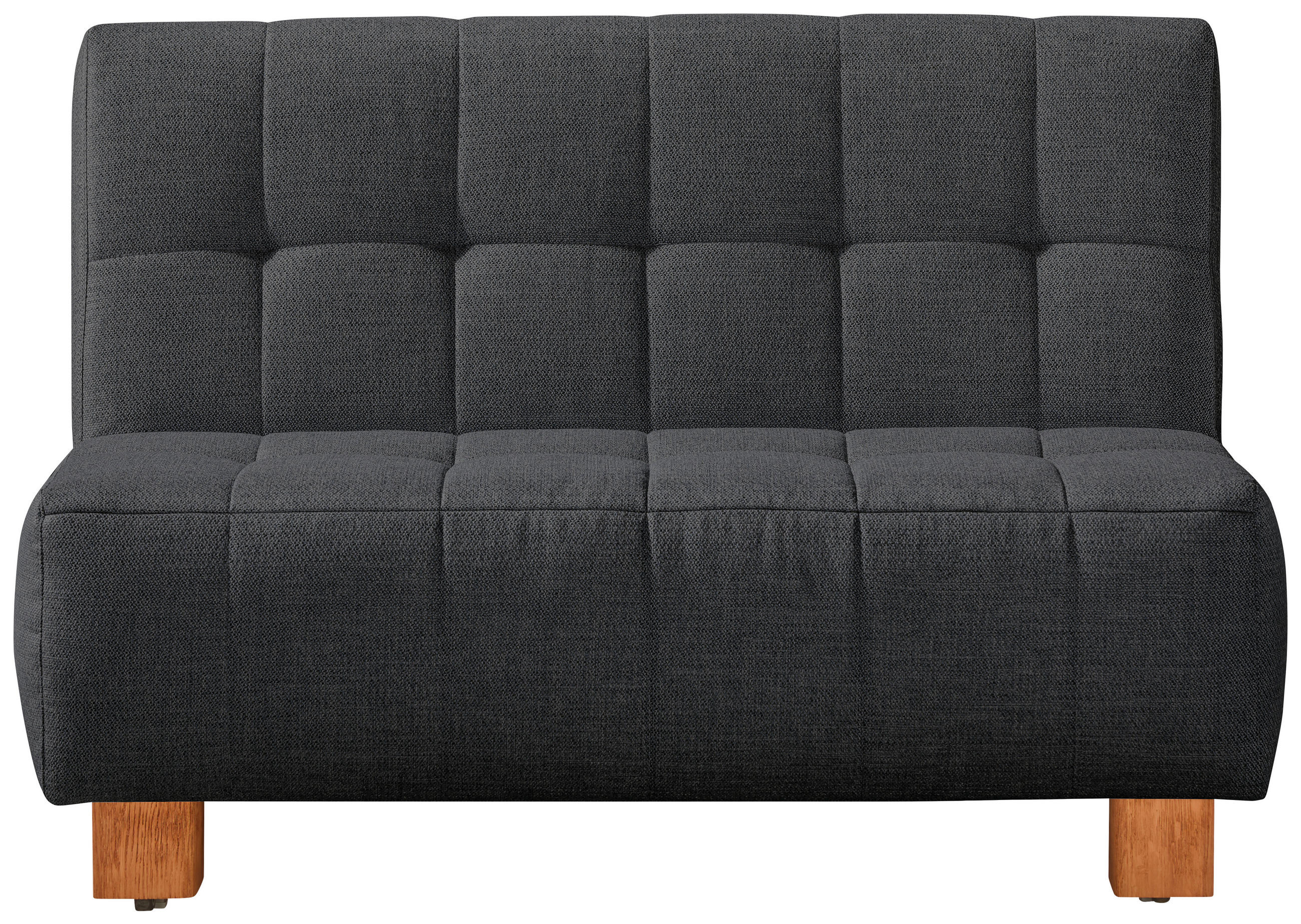 SCHLAFSOFA Dunkelgrau  - Dunkelgrau/Naturfarben, Design, Holz/Textil (125/92/102cm) - Novel