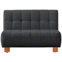 SCHLAFSOFA Dunkelgrau  - Dunkelgrau/Naturfarben, Design, Holz/Textil (125/92/102cm) - Novel