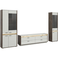 WOHNWAND 3-teilig  in  350/198/43 cm  - Design, Glas/Holzwerkstoff (350/198/43cm) - MID.YOU