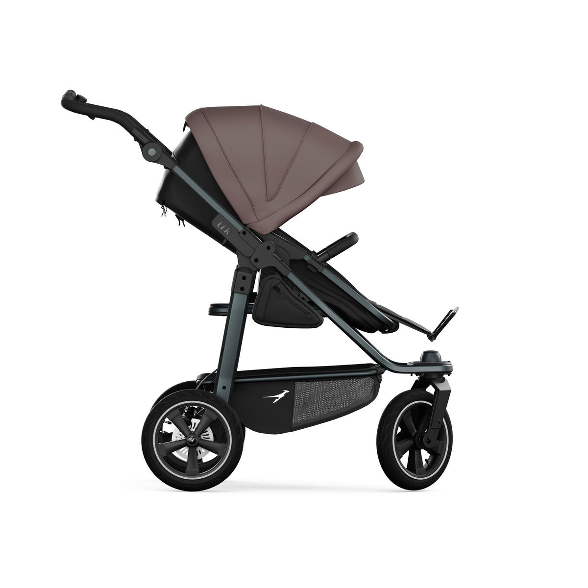 KOMBIKINDERWAGEN  mono3 2-in-1 Kombikinderwagen  braun  - Schwarz/Braun, Basics, Textil/Metall (57/111/120cm) - TFK