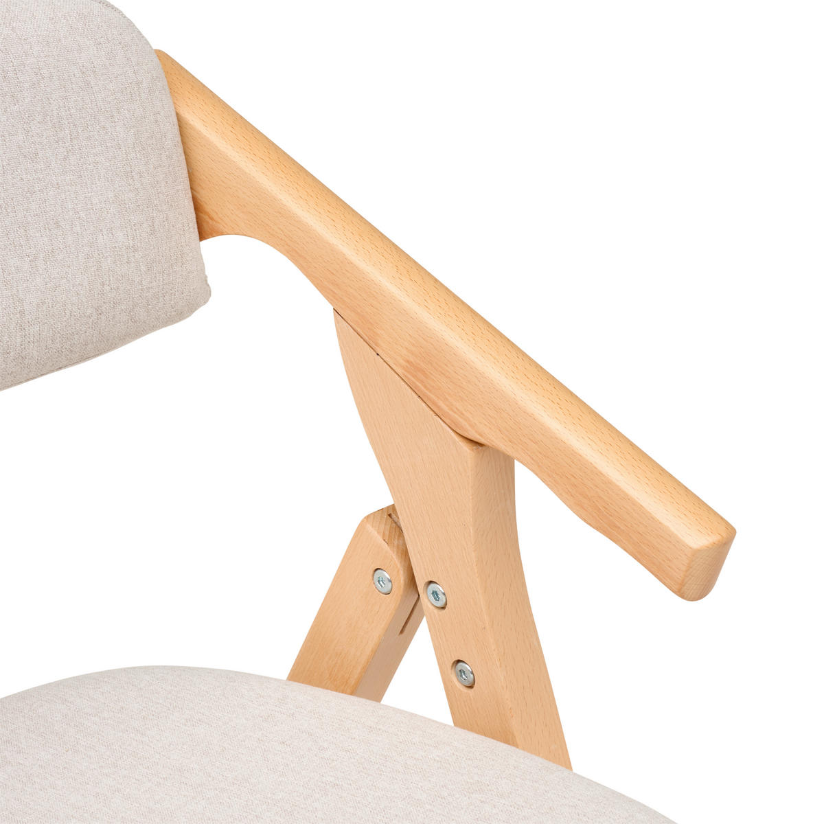 ARMLEHNSTUHL , inklusive Armlehnen , Webstoff  - Creme/Naturfarben, MODERN, Holz/Textil (53/78/47cm) - MID.YOU