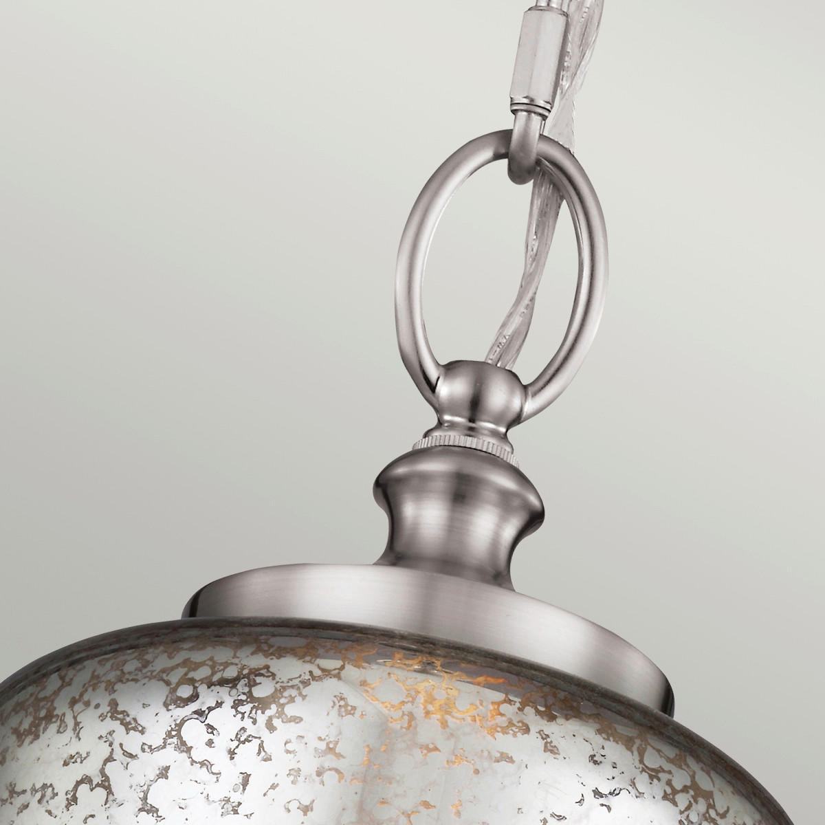 HÄNGELEUCHTE Elstead Hounslow 16.5/48.3 cm   - Edelstahlfarben, KONVENTIONELL, Metall (16.5/48.3cm) - Elstead Lighting