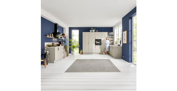 EINBAUKÜCHE   - Hellgrau, Design, Holzwerkstoff - Novel