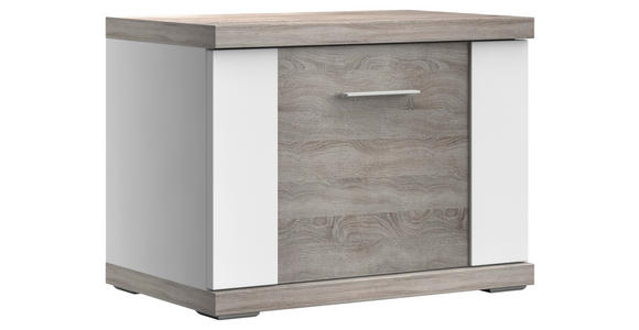 GARDEROBENBANK  in 65/49/42 cm  - Chromfarben/Eichefarben, KONVENTIONELL, Metall (65/49/42cm) - Xora